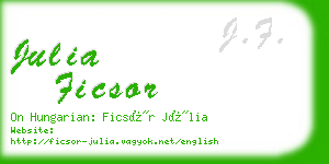 julia ficsor business card
